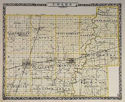 Map of Coles County