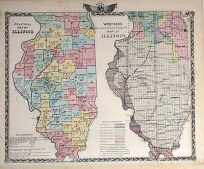 Political Map of Illinois - Worthens Geological Map of Illinois