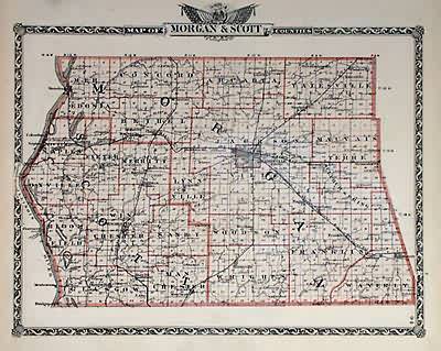 Map of Morgan and Scott Counties