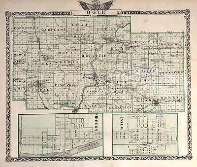 Map of Ogle County - Art Source International