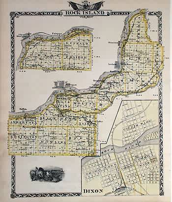 Map of Rock Island County