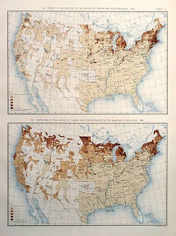 Density of Distribution of the Natives of Canada and Newfoundland - Proportion of the Natives of Canada and New Foundland to the Aggregate Population