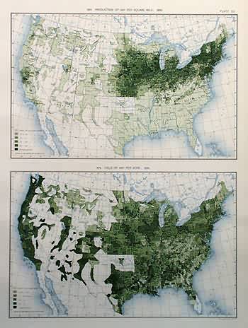 The Production of Hay Per Square Mile and Yield of Hay Per Acre