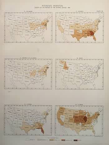 Interstate Migration - Density of the Natives of Several States