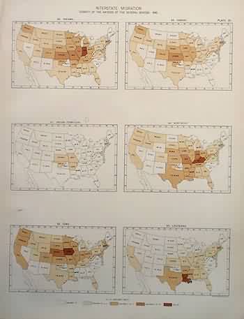 Interstate Migration - Density of the Natives of Several States