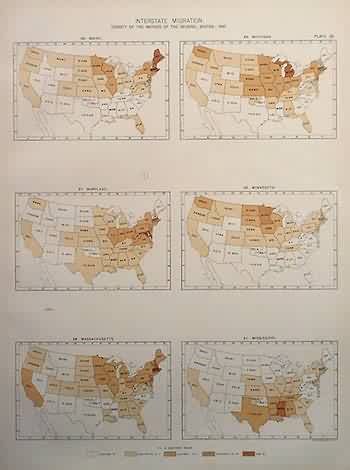 Interstate Migration - Density of the Natives of Several States