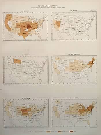 Interstate Migration - Density of the Natives of Several States