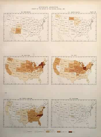 Interstate Migration - Desnisty of the Natives of Several States