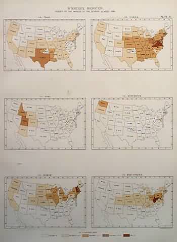 Interstate Migration - Desnisty of the Natives of Several States