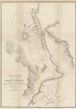 Map of the Egeria Springs- Firehole River between the Upper and Lower Geyser Basins- Plotted by Henry Gannett