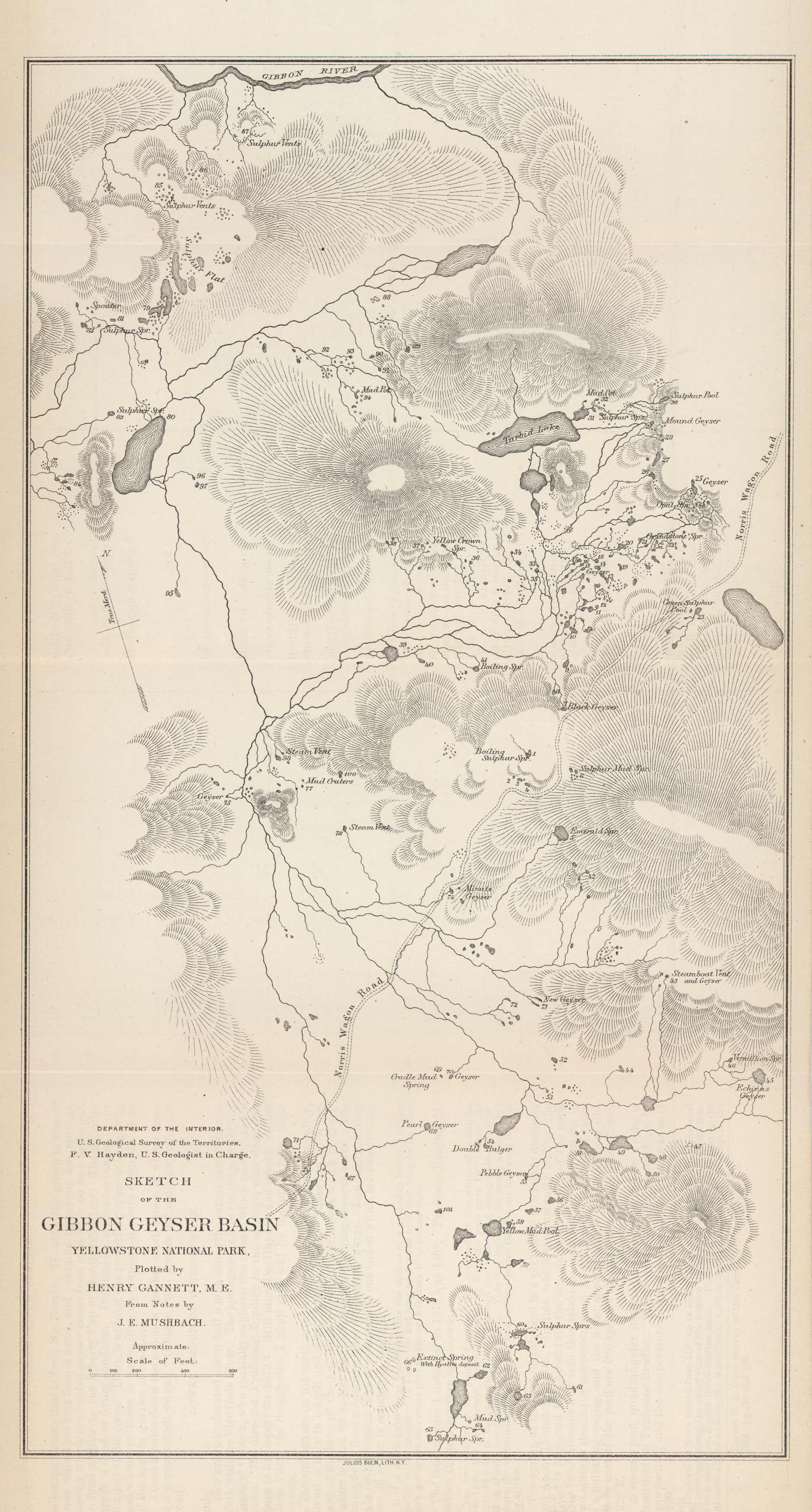 Sketch of the Gibbon Geyser Basin