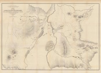 Map of the Lower Geyser Basin. Yellowstone National Park. Plotted by Henry Gannett