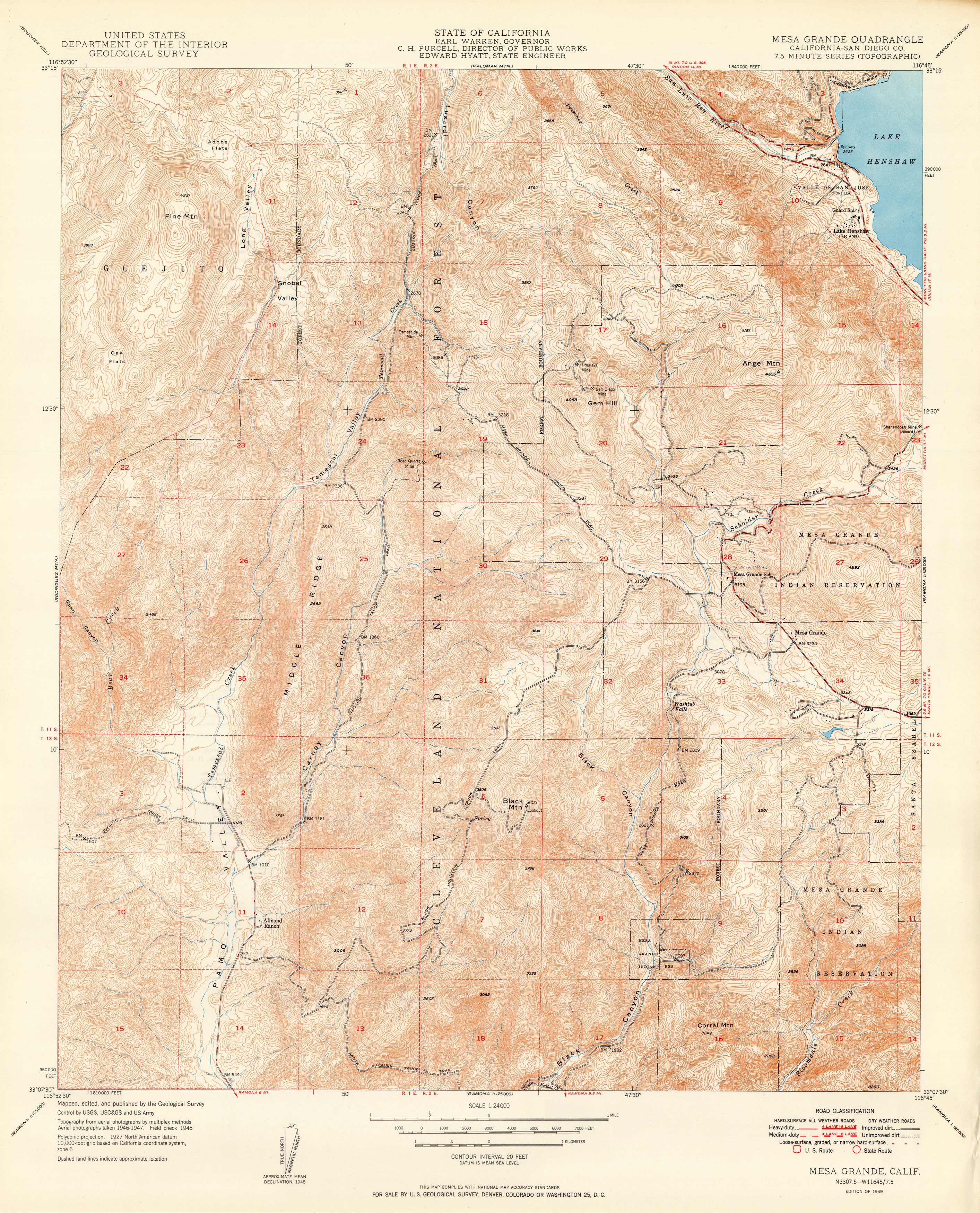 Mesa Grande Quadrangle