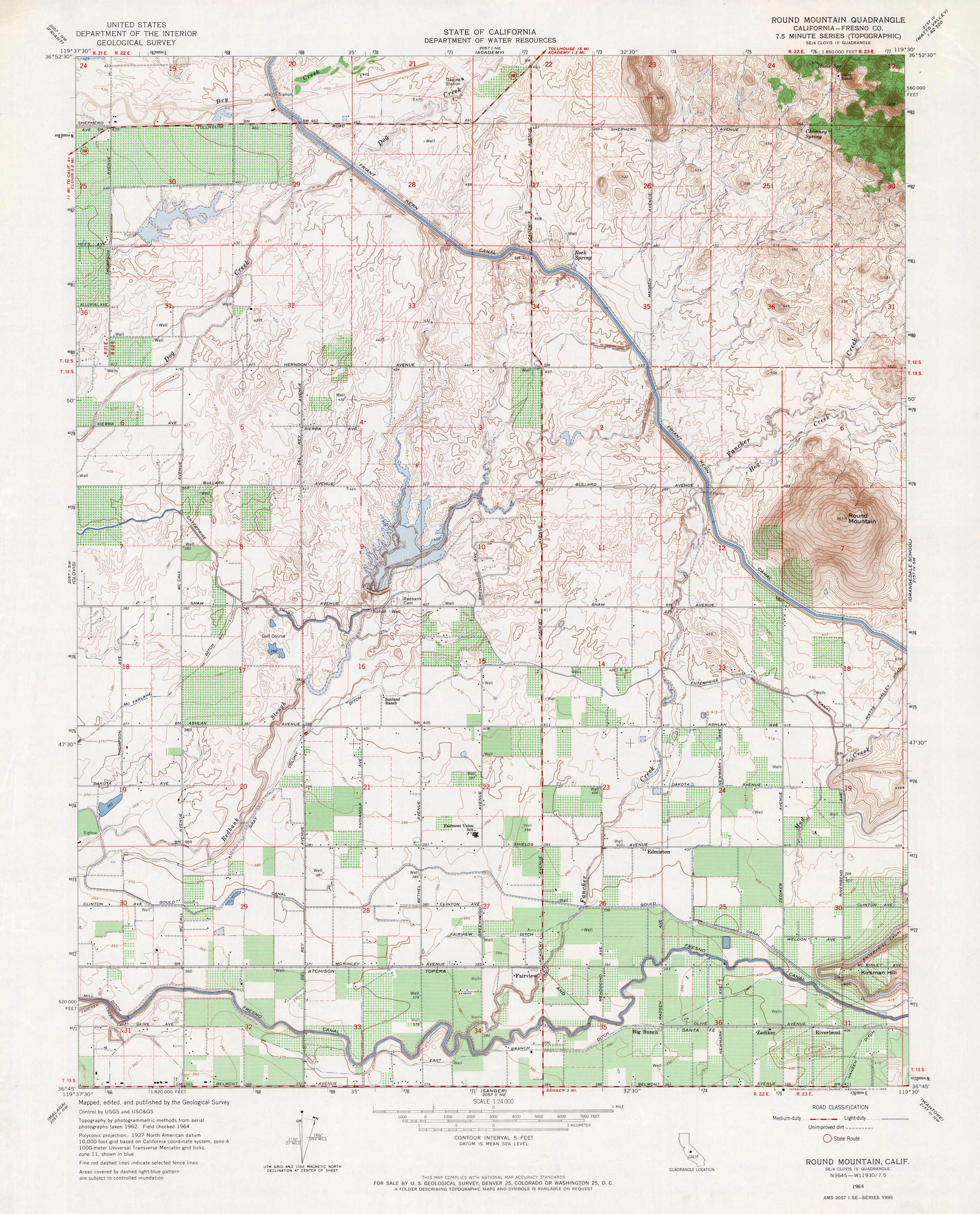 Round Mountain Quadrangle California Round Mountain Quadrangle California