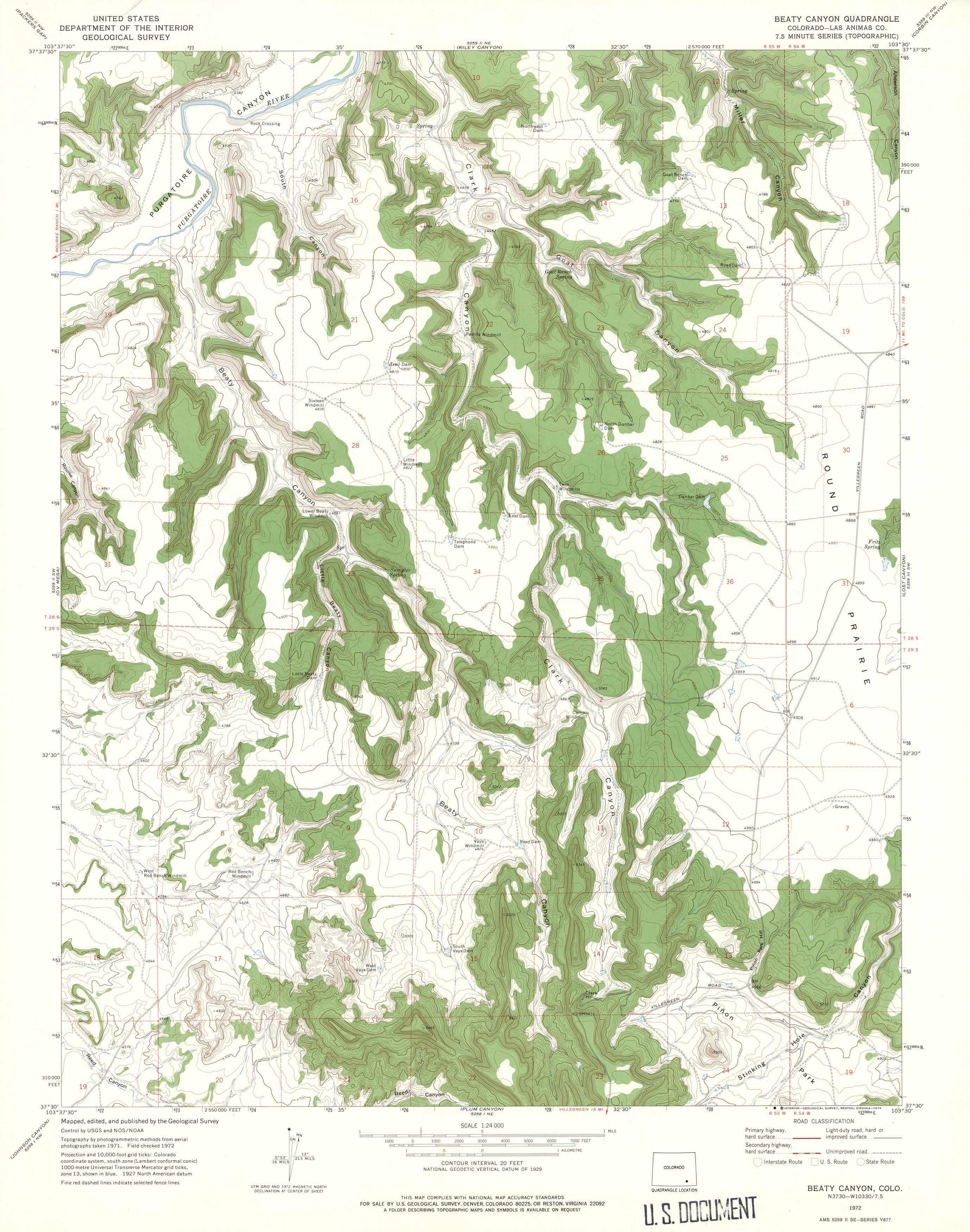 Beaty Canyon Quadrangle