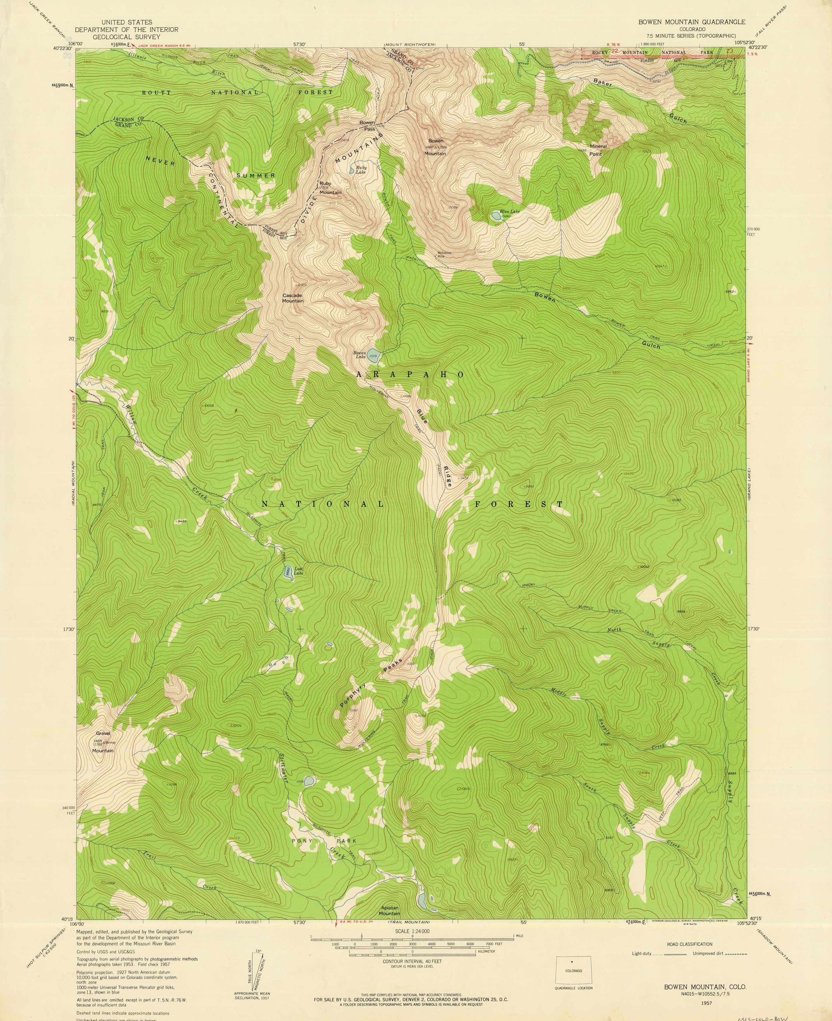 Bowen Mountain Quadrangle