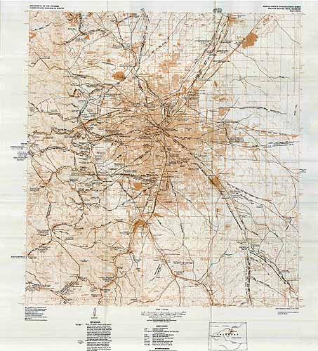 Historical Trail Map of the Greater Denver Area, Colorado - Art Source ...