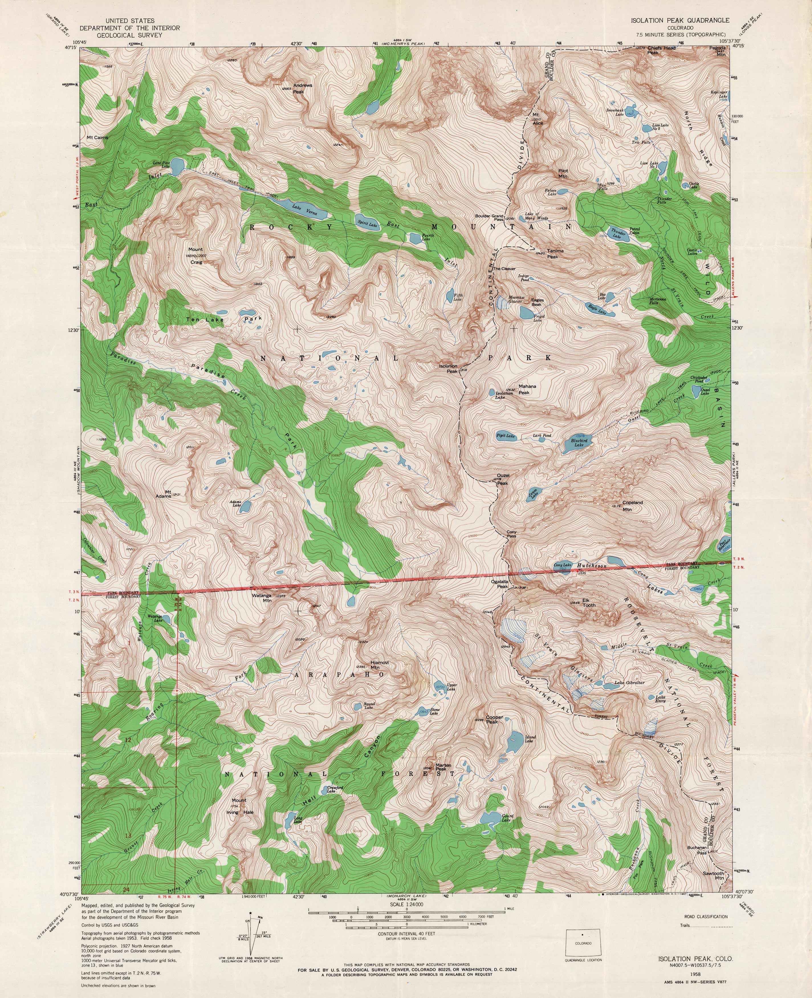 Isolation Peaks Quadrangle