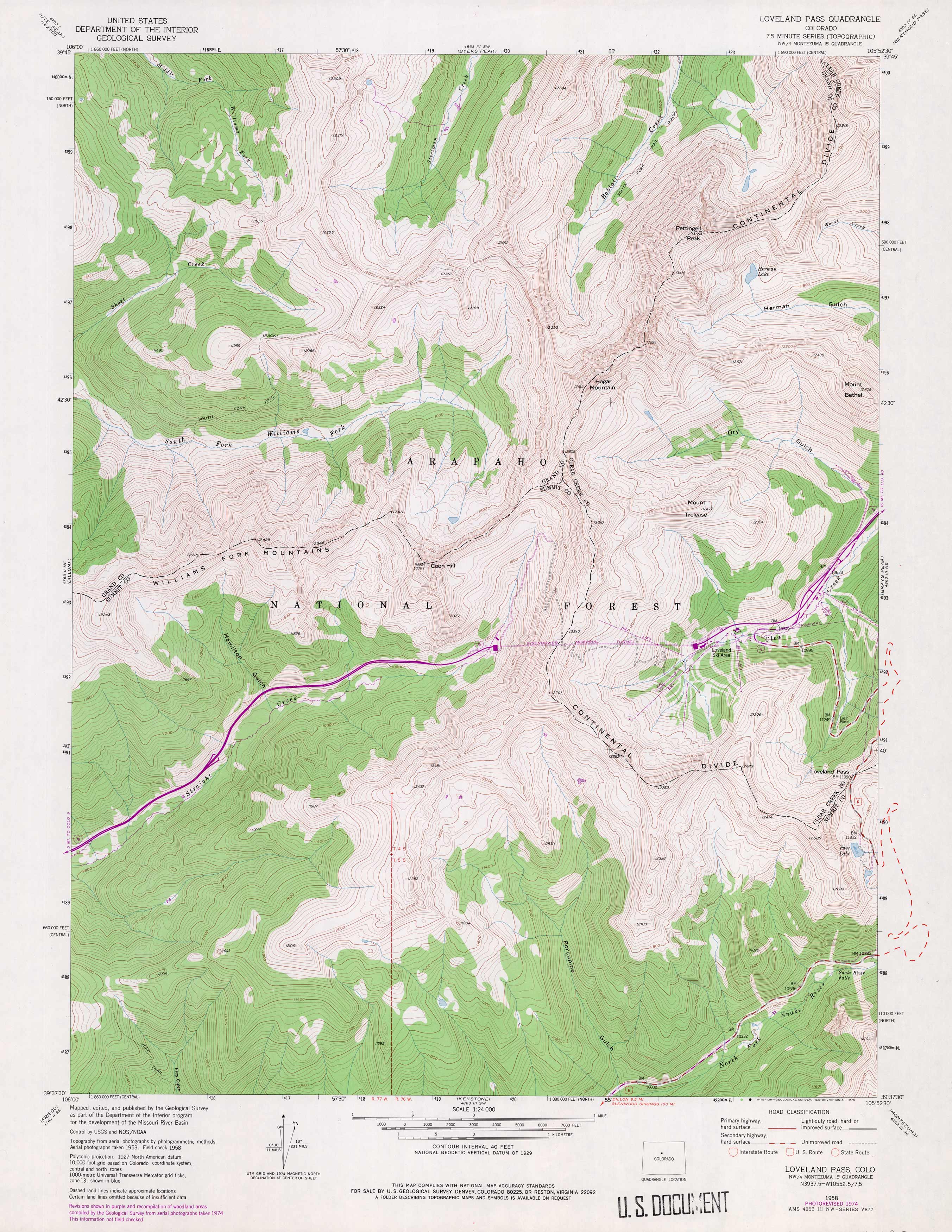 Loveland Pass Quadrangle
