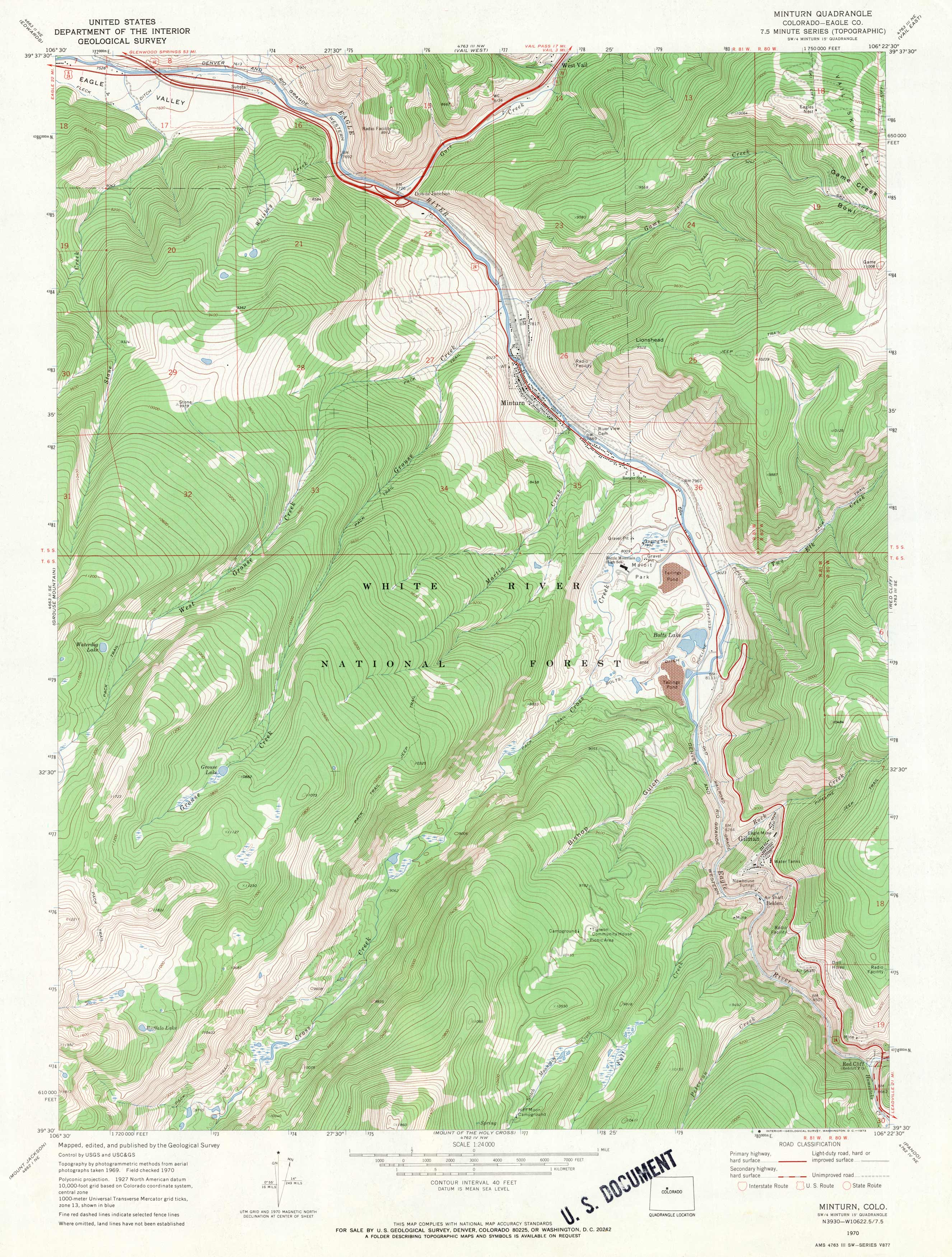 Minturn Quadrangle, Colorado Art Source International