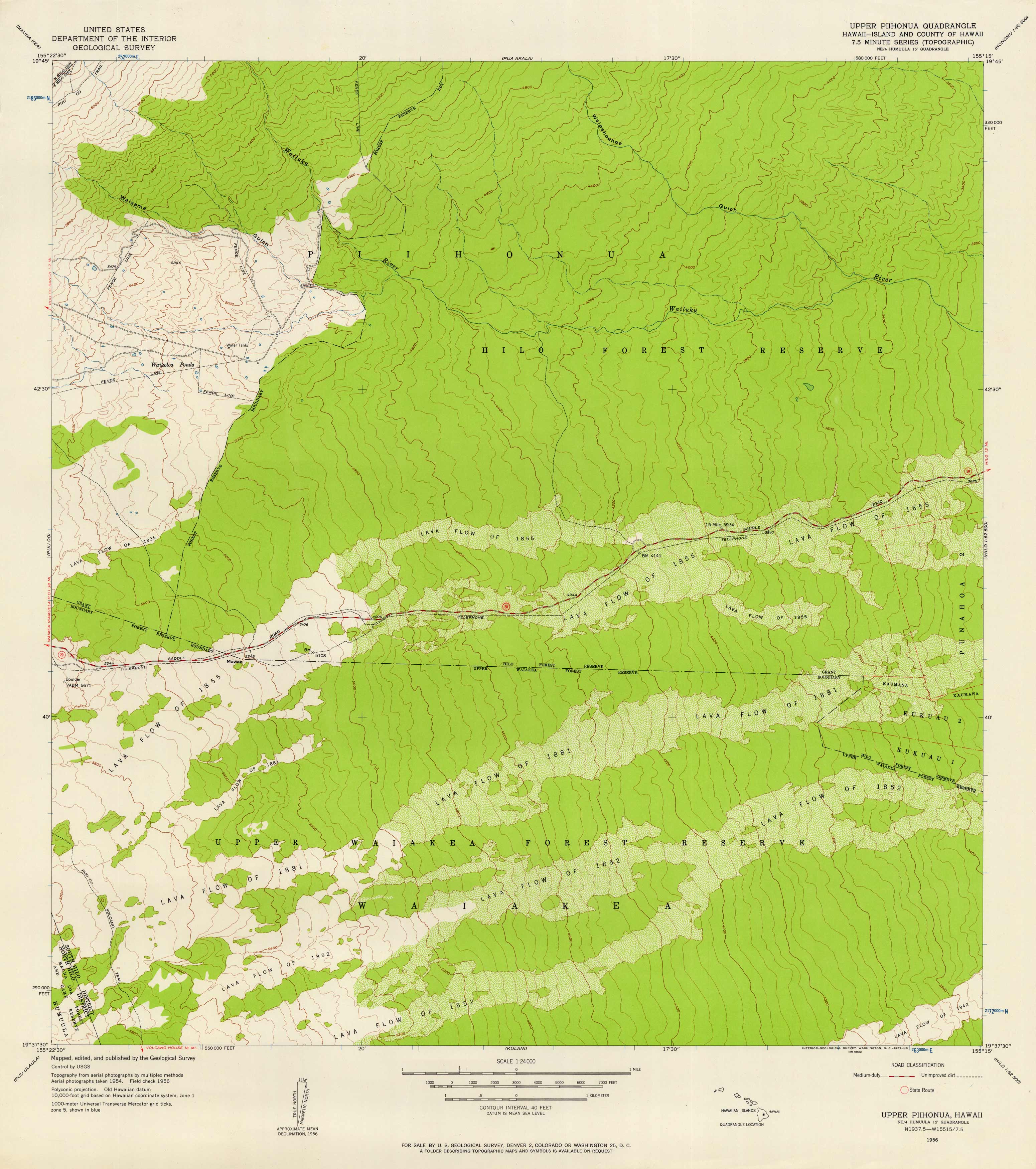 Upper Piihonua Quadrangle