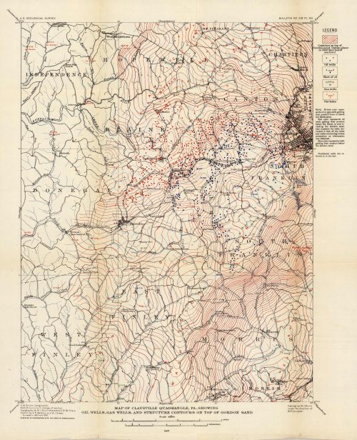 Map of Claysville Quadrangle