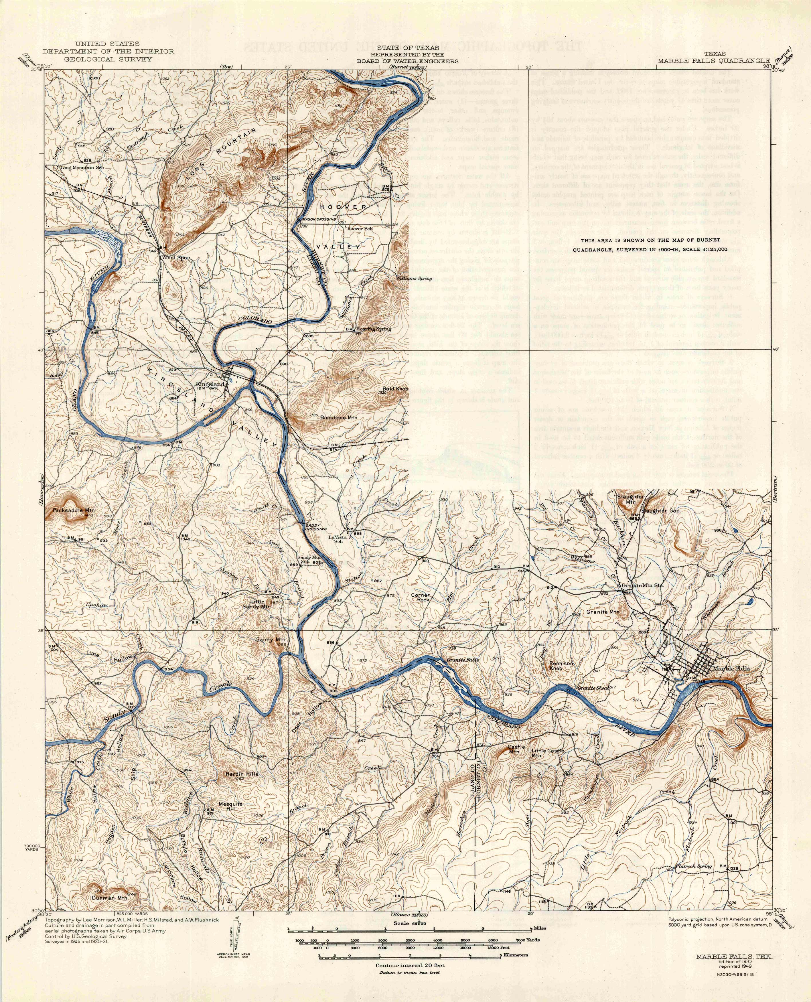 MARBLE FALLS QUADRANGLE