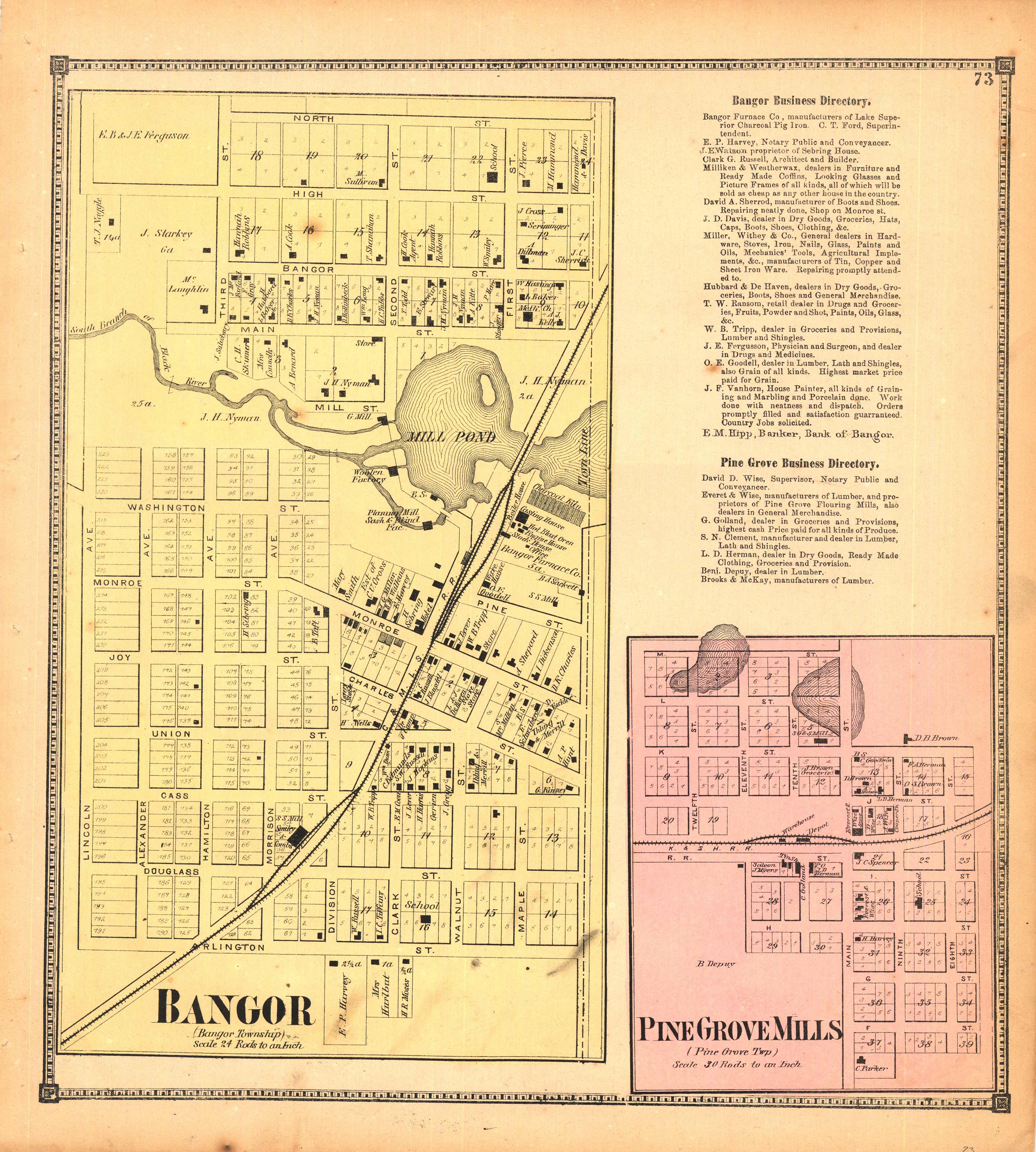 Bangor and Pine Grove Mills (Michigan)