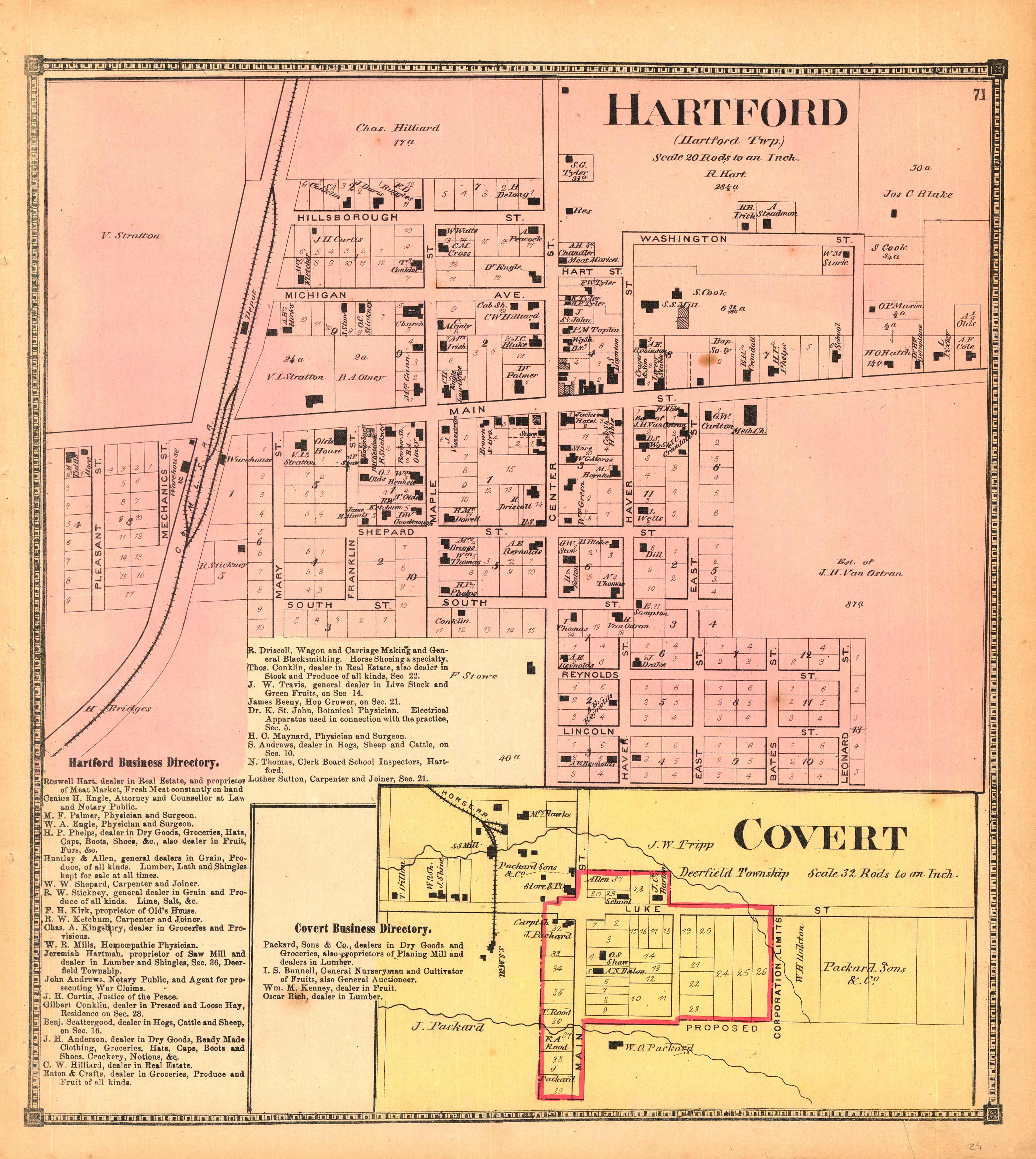 Covert and Hartford (Michigan)