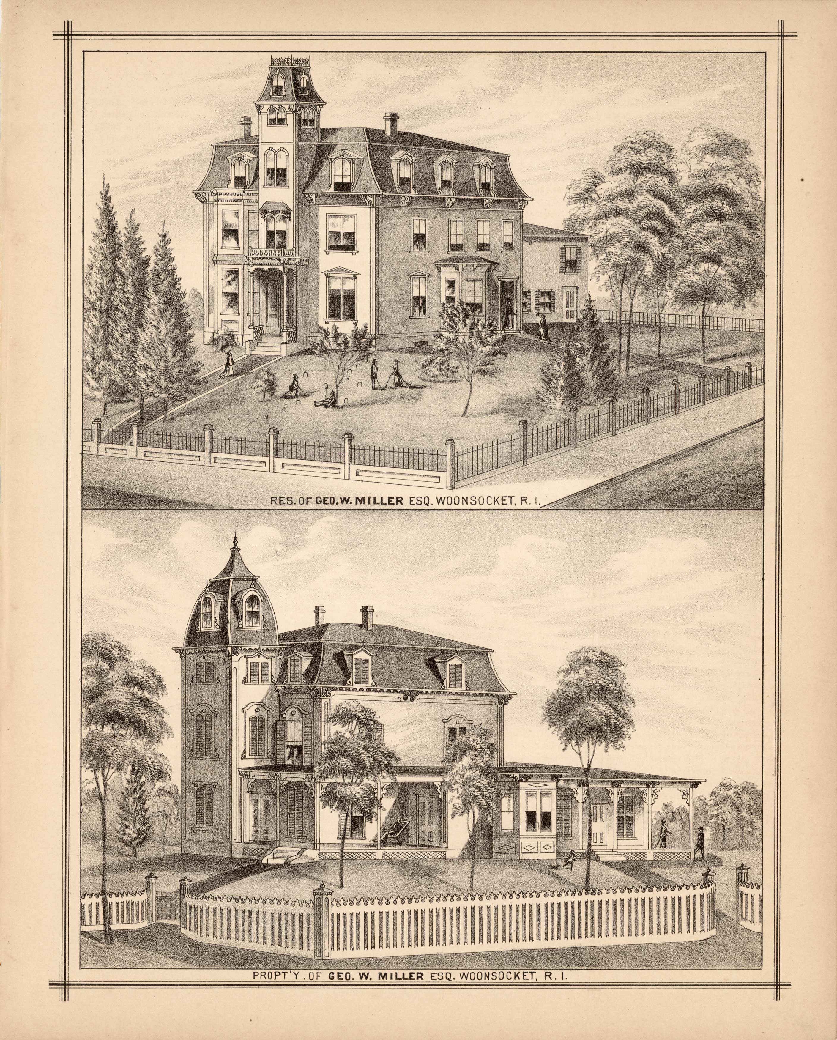 Res. of Geo. W. Miller Esq. Woonsocket