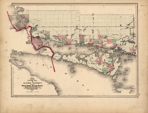 Map of the Eastern Part of Algoma District on the North Shore of Lake Huron
