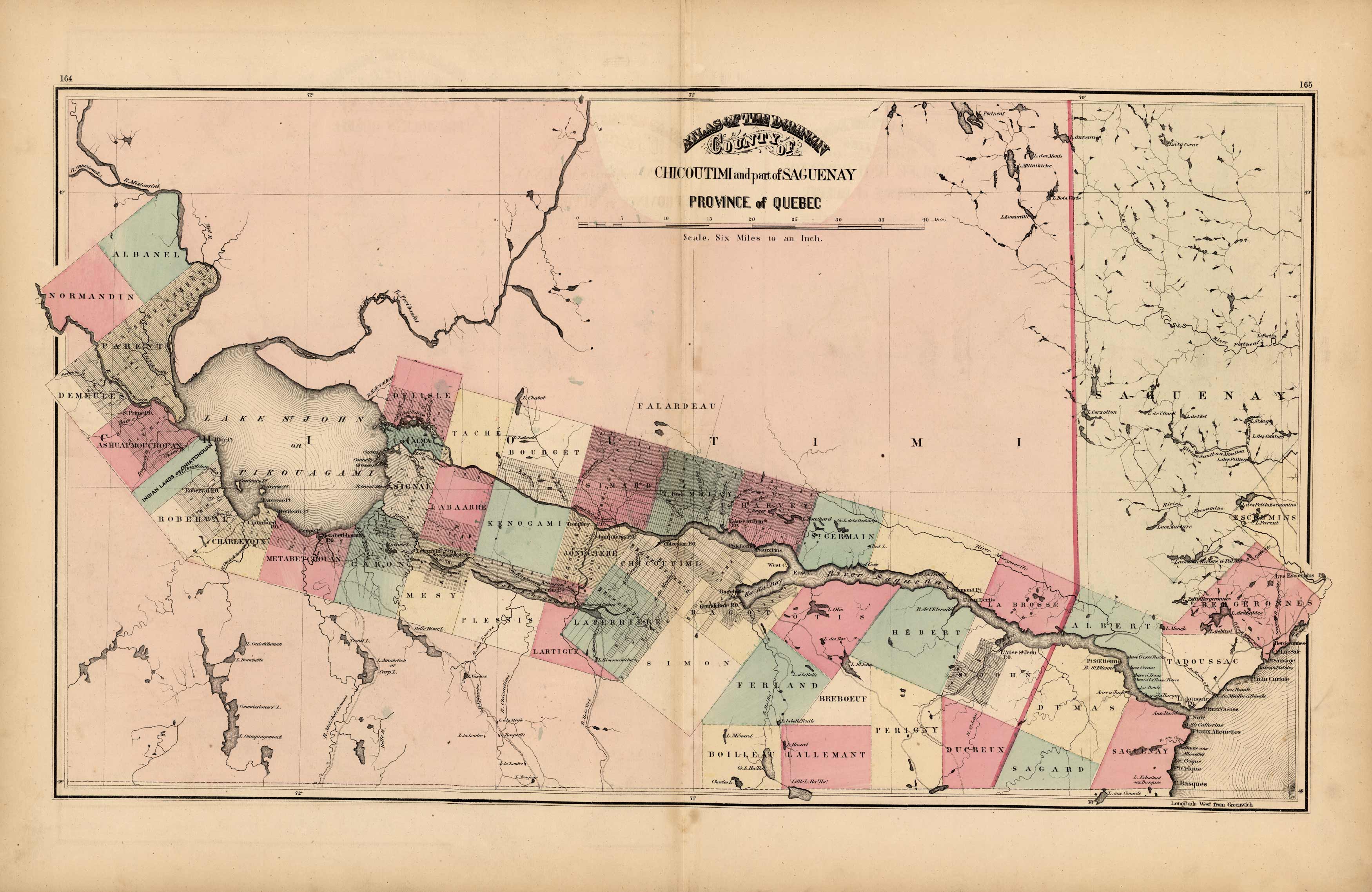 County Chicoutimi and part of Saguenay- Province of Quebec County Chicoutimi and part of Saguenay- Province of Quebec
