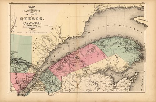 Map of the Eastern Part of the Province of Quebec