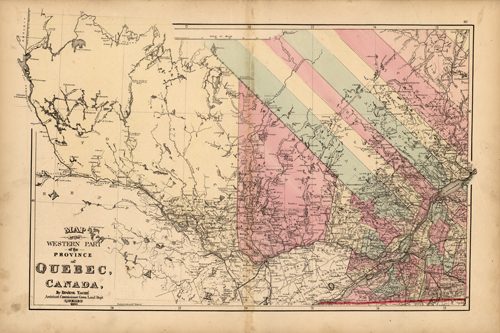 Map of the Western Part of the Province of Quebec