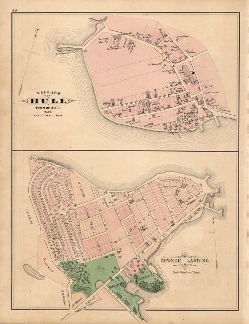 Village Of Hull Town Of Hull Massachusetts Downer Landing Art   WALKER 1879 HULL DOWNER 500x650 