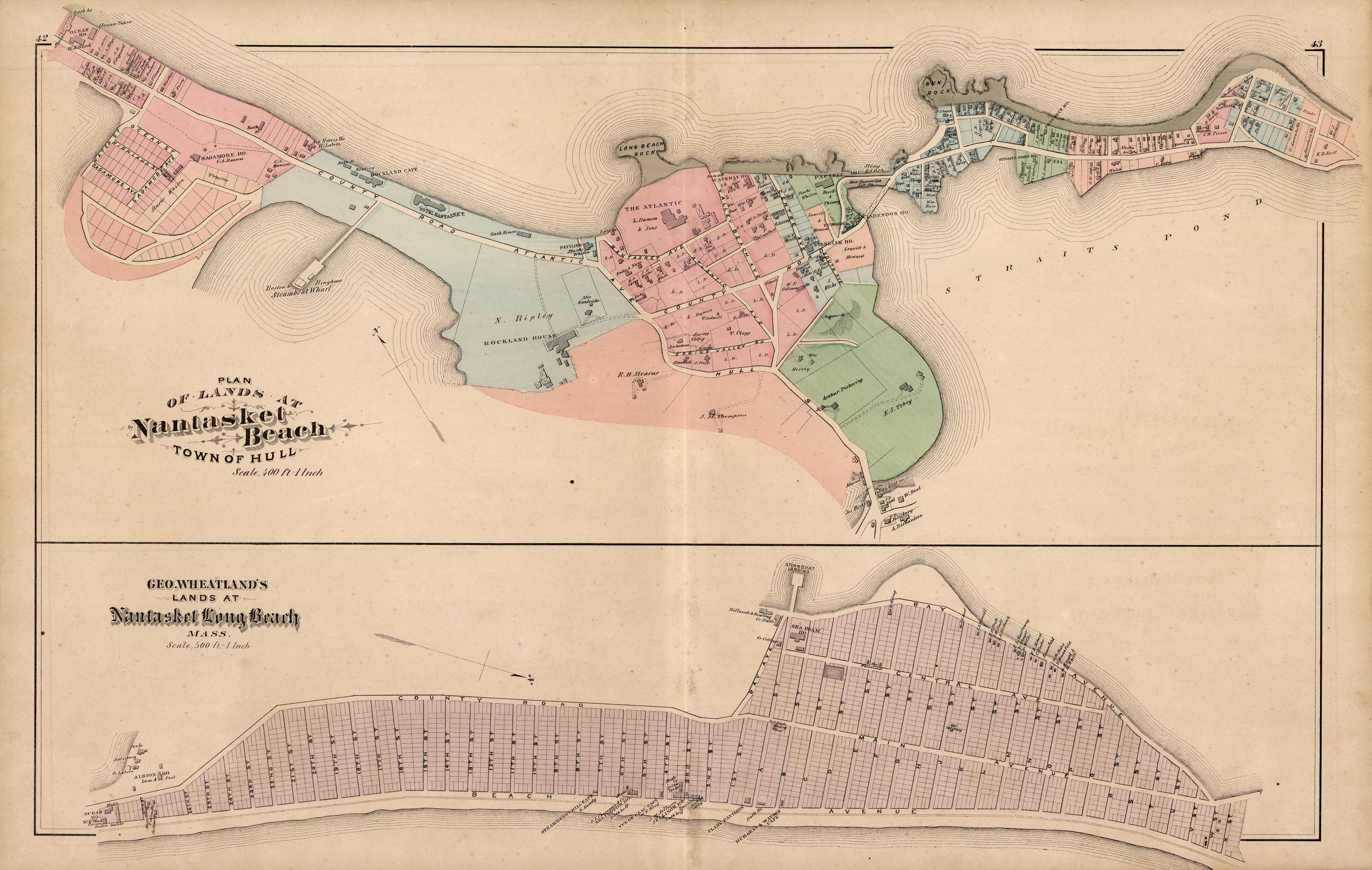 Plan Of Lands At Nantasket Beach Town Of Hull Geo Wheatlands Lands At Nantasket Long Beach