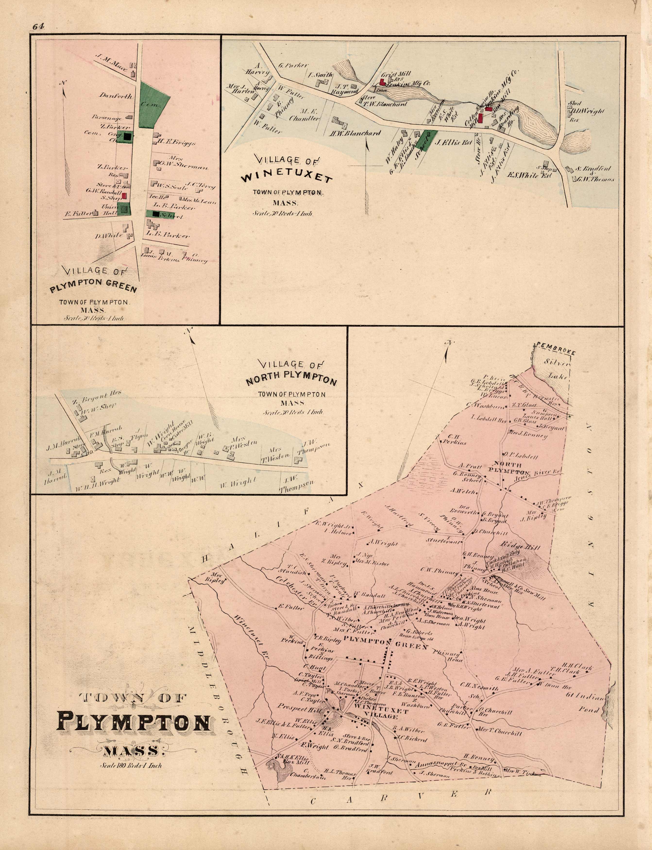 Village of Plympton Green, Town of Plympton, Massachusetts. Village of