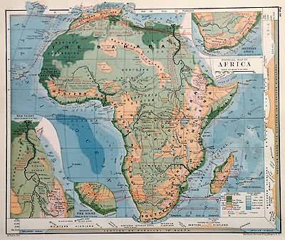 Physical Map of Africa