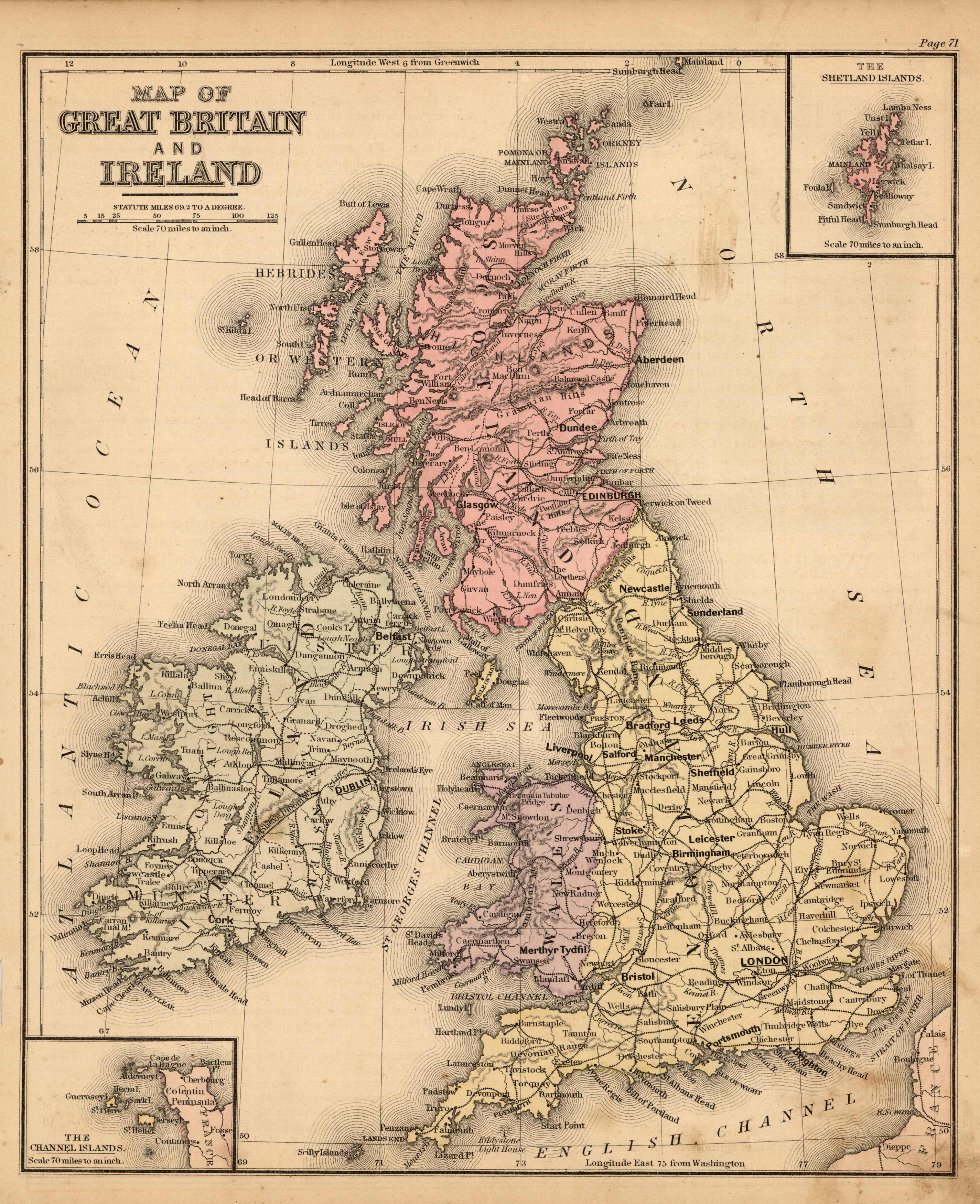 Map of Great Britain and Ireland