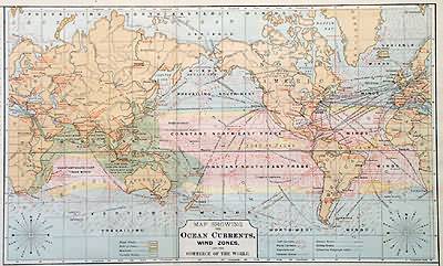 Map Showing the Ocean Currents Map Showing the Ocean Currents