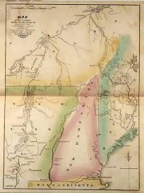Revolutionary War Map Showing Quebec and Northern New York State