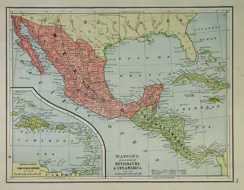 Watsons Atlas Map of Mexico Watsons Atlas Map of Mexico