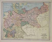 Watsons Atlas Map of Germany'