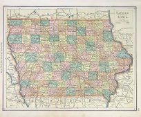 Watsons Atlas Map of Iowa'