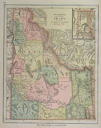 Watsons Atlas Map of Idaho'