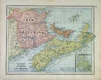 Watsons Atlas Map of Nova Scotia and New Brunswick'