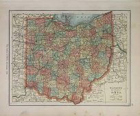Watsons Atlas Map of Ohio'