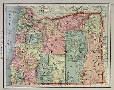 Watsons Atlas Map of Oregon'