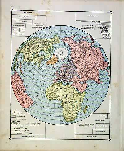 Watson's 1886 Polar Projection of the World - Art Source International