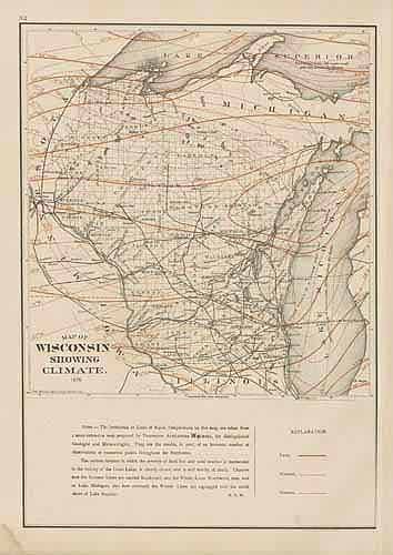 Map of Wisconsin Colored to Show the Climate